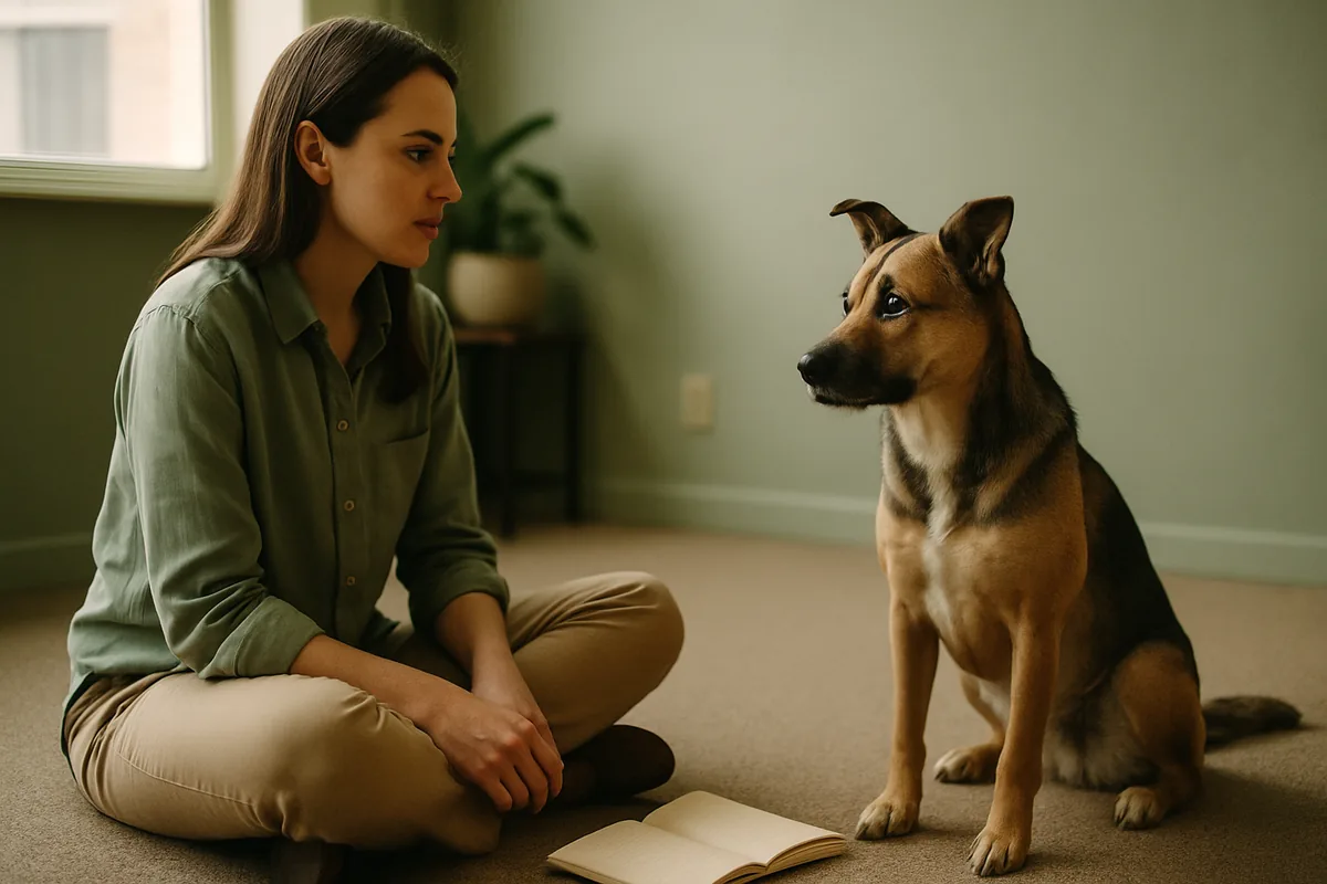 A canine behaviorist at work